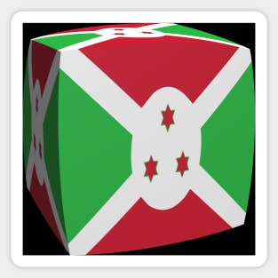 Burundi Flag cubed. Sticker